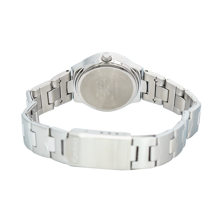 Jam Tangan Casio General LTP-1241D-1A Women Black Dial Stainless Steel Band