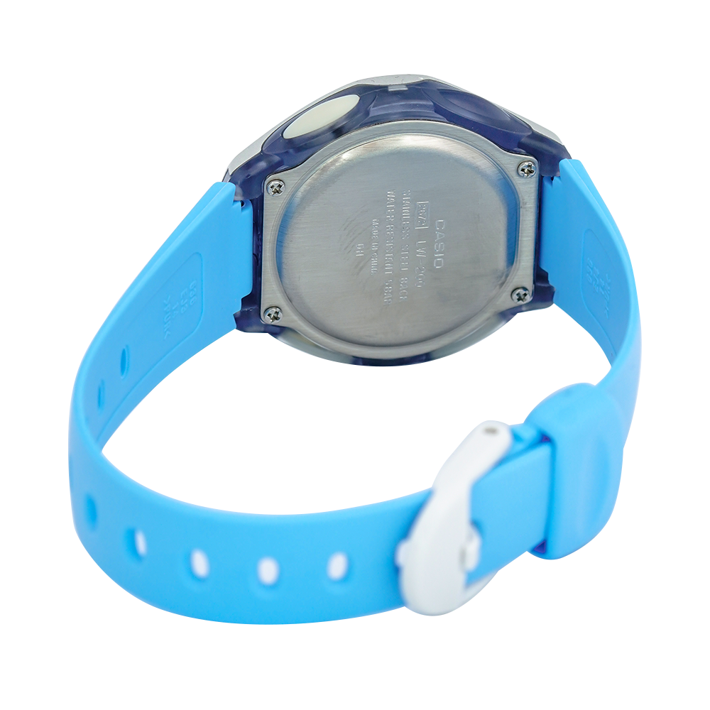 Jam Tangan Casio LW-200-2B Unisex Digital Dial Sky Blue Resin Band