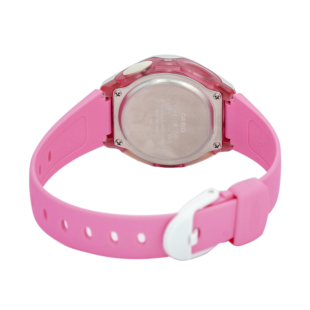 Jam Tangan Casio LW-200-4B Unisex Digital Dial Pink Resin Band