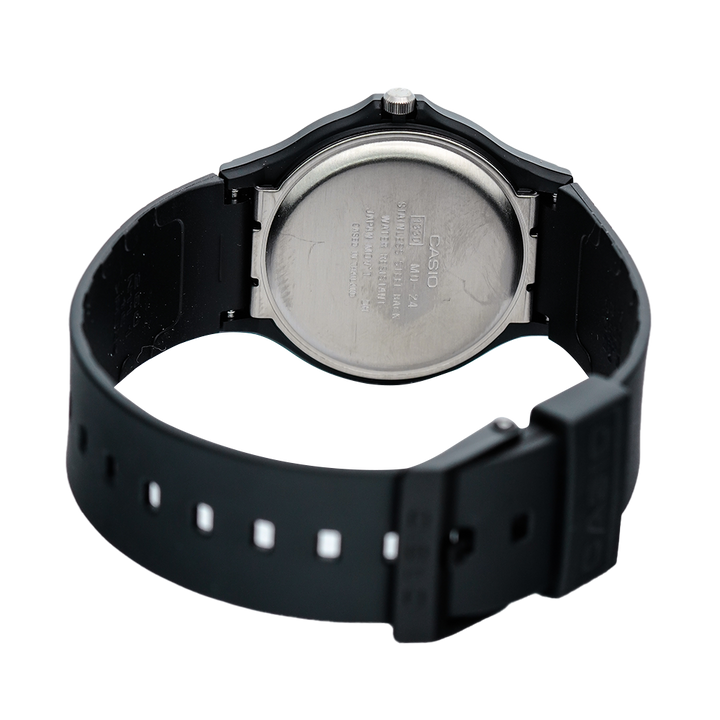 Jam Tangan Casio General MQ-24-1B Men Classic Black Dial Black Rubber Strap