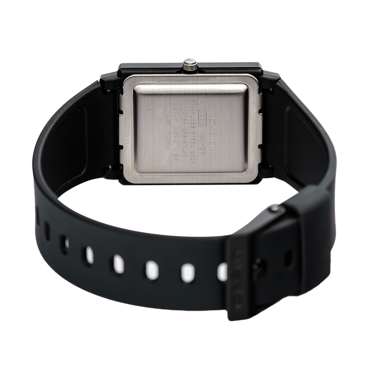 Jam Tangan Casio MQ-27-7B Unisex White Dial Black Resin Band