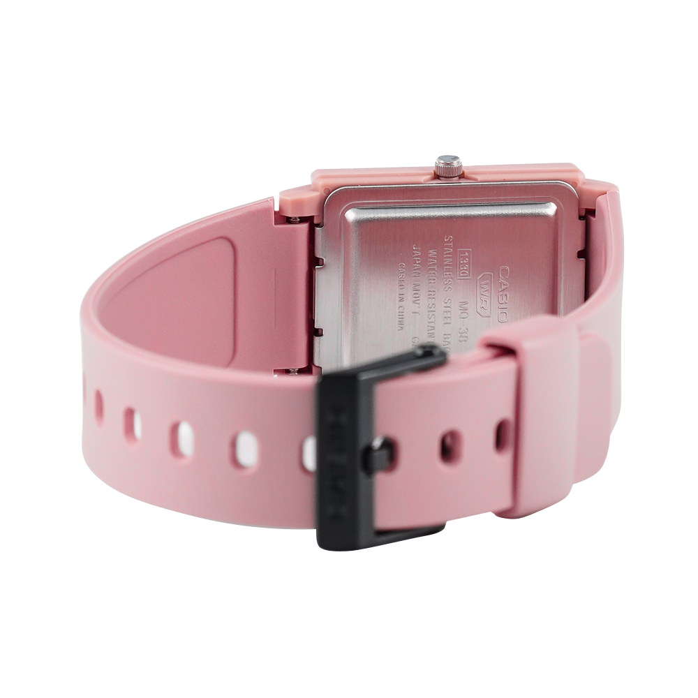 Jam Tangan Casio MQ-38UC-4A Women Black Dial Pink Resin Band
