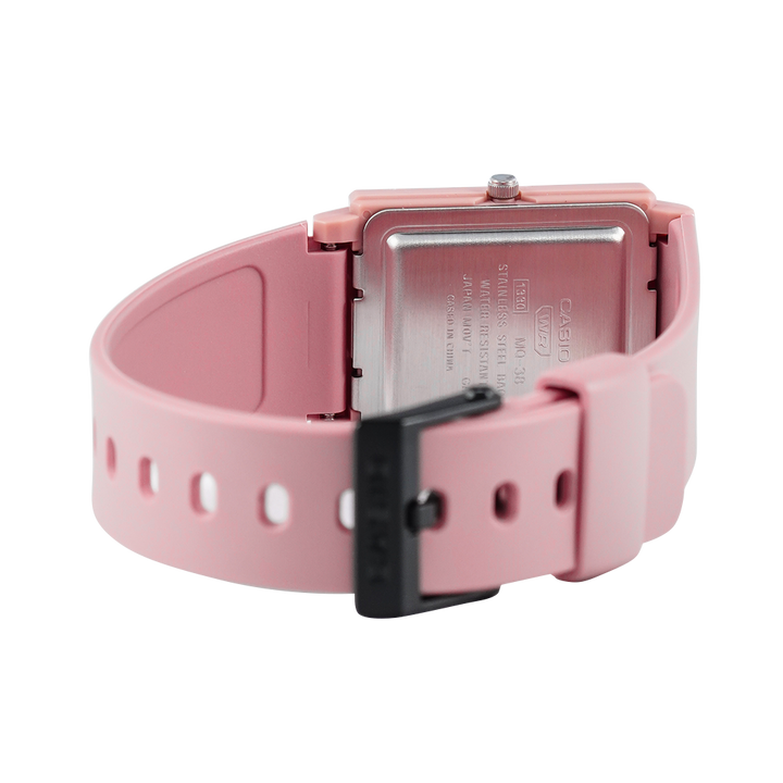 Jam Tangan Casio MQ-38UC-4A Women Black Dial Pink Resin Band