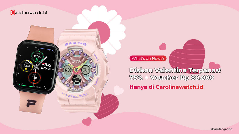 Diskon Valentine Terpanas! 75% + Voucher Rp 80.000 di Carolinawatch.id