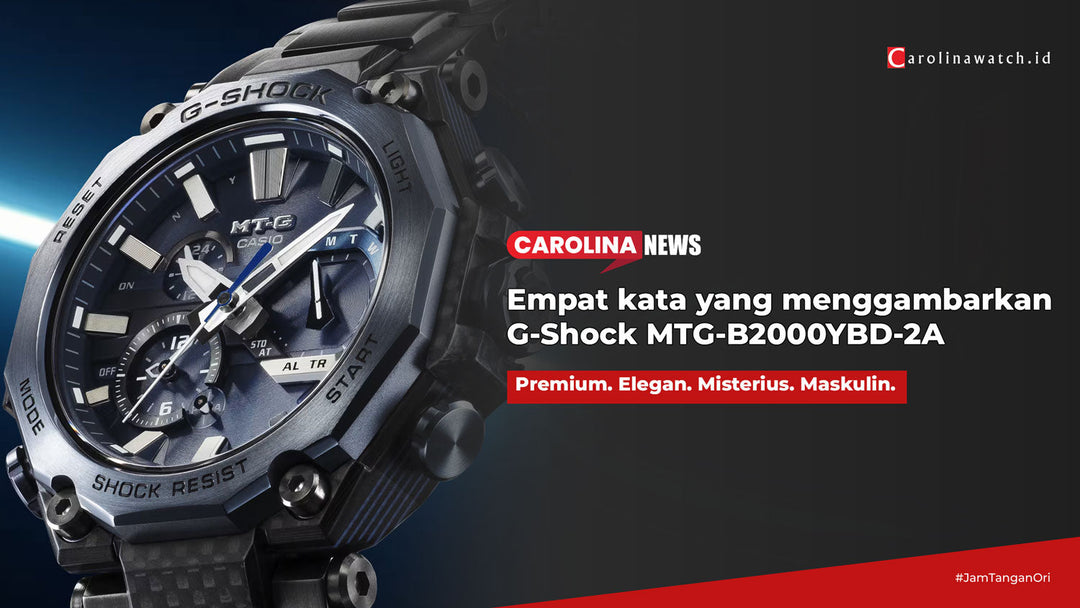 Premium. Elegan. Misterius. Maskulin. Empat kata yang menggambarkan G-Shock MTG-B2000YBD-2A