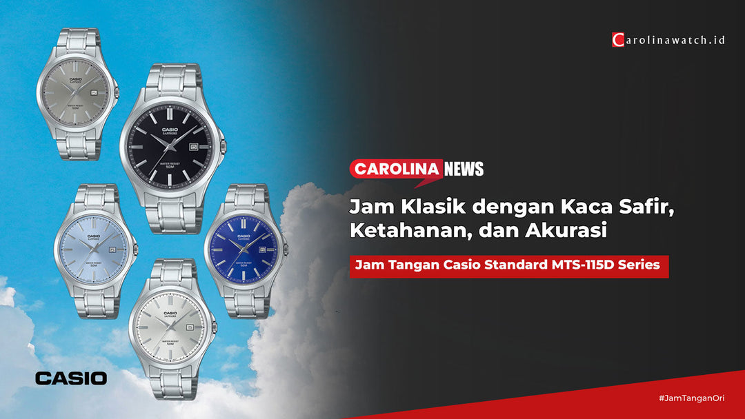 Casio Standard MTS-115D Series: Jam Klasik dengan Kaca Safir, Ketahanan, dan Akurasi
