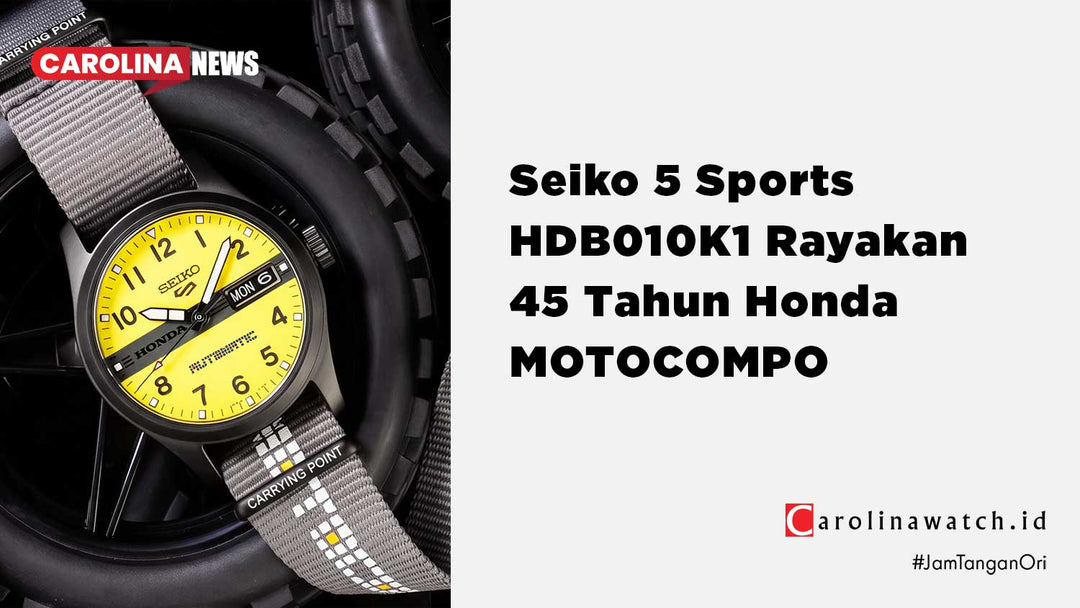 Seiko Rayakan 45 Tahun Honda MOTOCOMPO Lewat 5 Sports HDB010K1 Edisi Terbatas