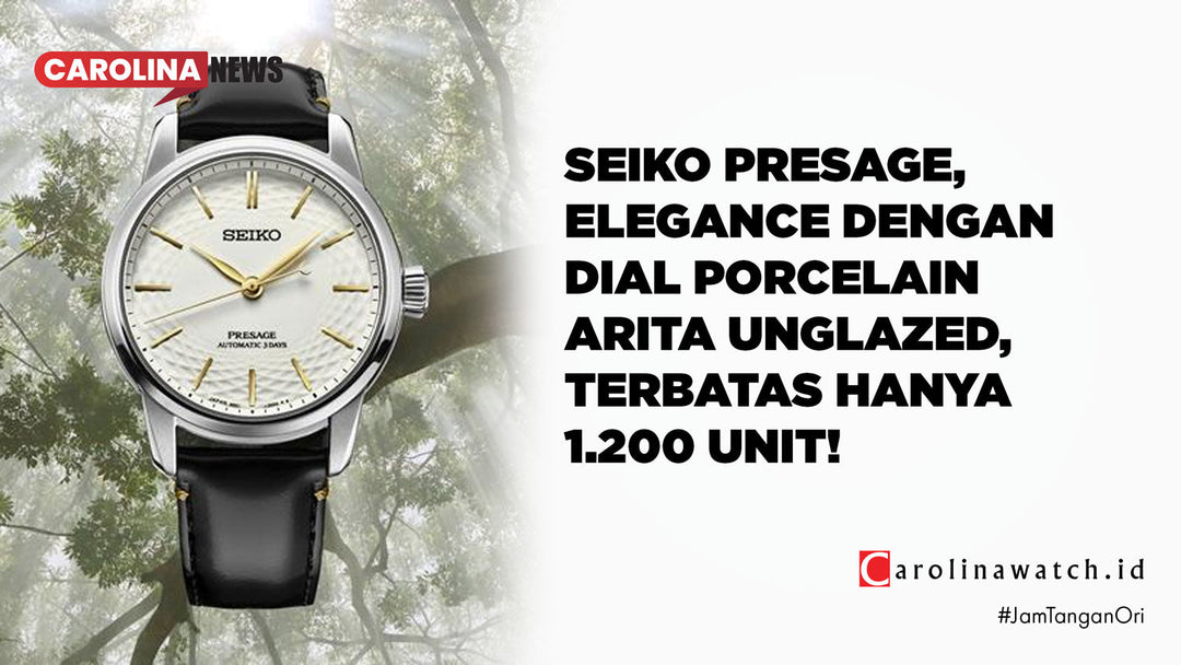 SPB497J1: SEIKO PRESAGE, ELEGANCE DENGAN DIAL PORCELAIN ARITA UNGLAZED, TERBATAS HANYA 1.200 UNIT!