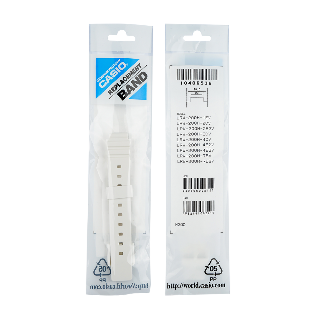 Tali Strap CASIO LRW-200 28mm White Resin 10406536