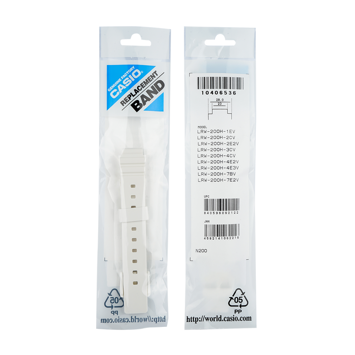 Tali Strap CASIO LRW-200 28mm White Resin 10406536