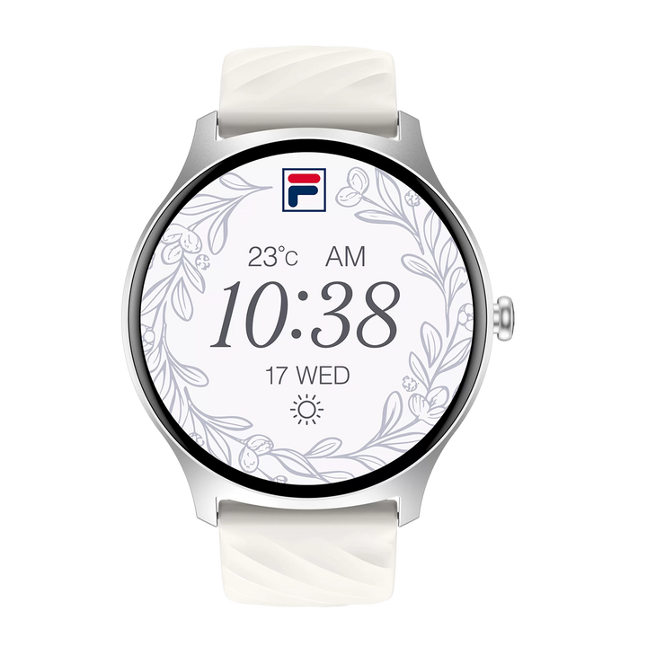 Jam Tangan Unisex Fila Smart Watch FL38SW39W Full Screen Touch Display White Silicone Strap