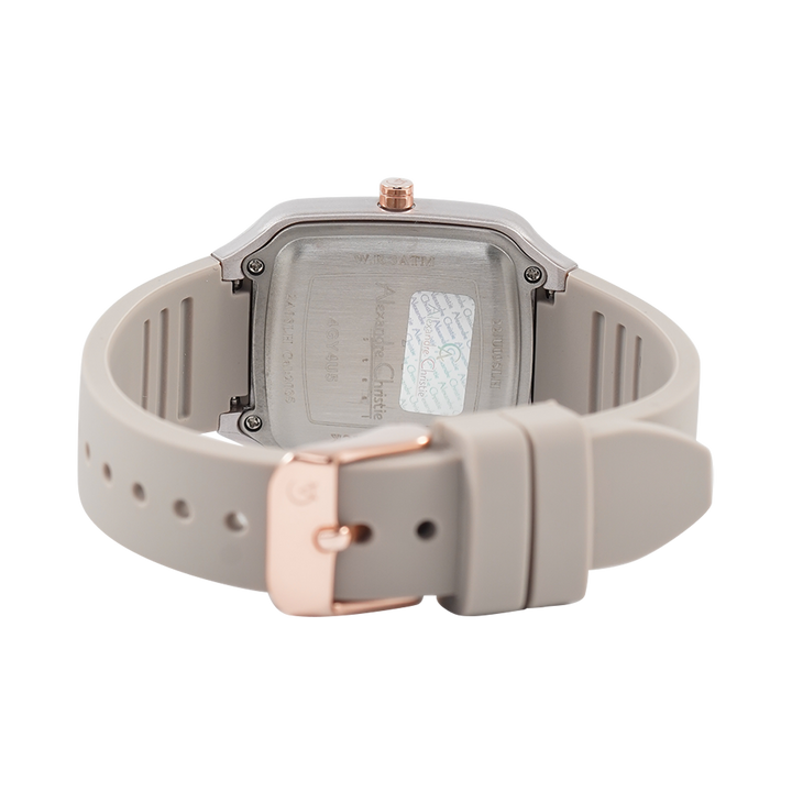 Jam Tangan Alexandre Christie AC 2A08 LHRRGGR Women Grey Dial Grey Rubber Strap