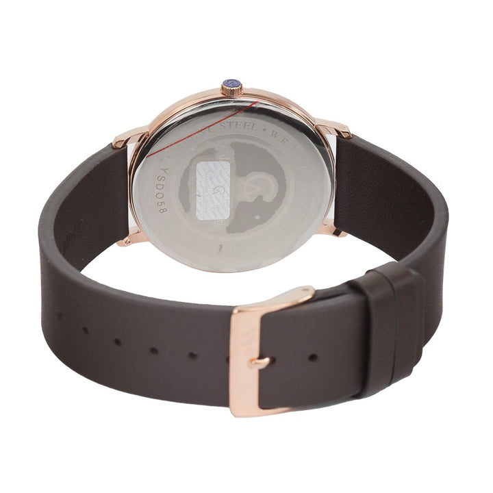 Jam Tangan Alexandre Christie Classic AC 8420 MDLRGBA Men Black Dial Brown Leather Strap