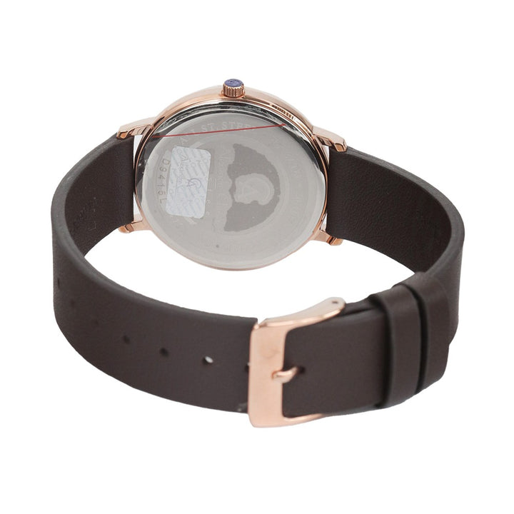 Jam Tangan Alexandre Christie Classic AC 8420 LDLRGBA Women Black Dial Brown Leather Strap