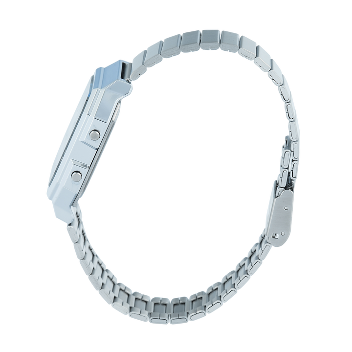 Jam Tangan Casio Vintage A130WE-7A Unisex Digital Dial Stainless Steel Strap