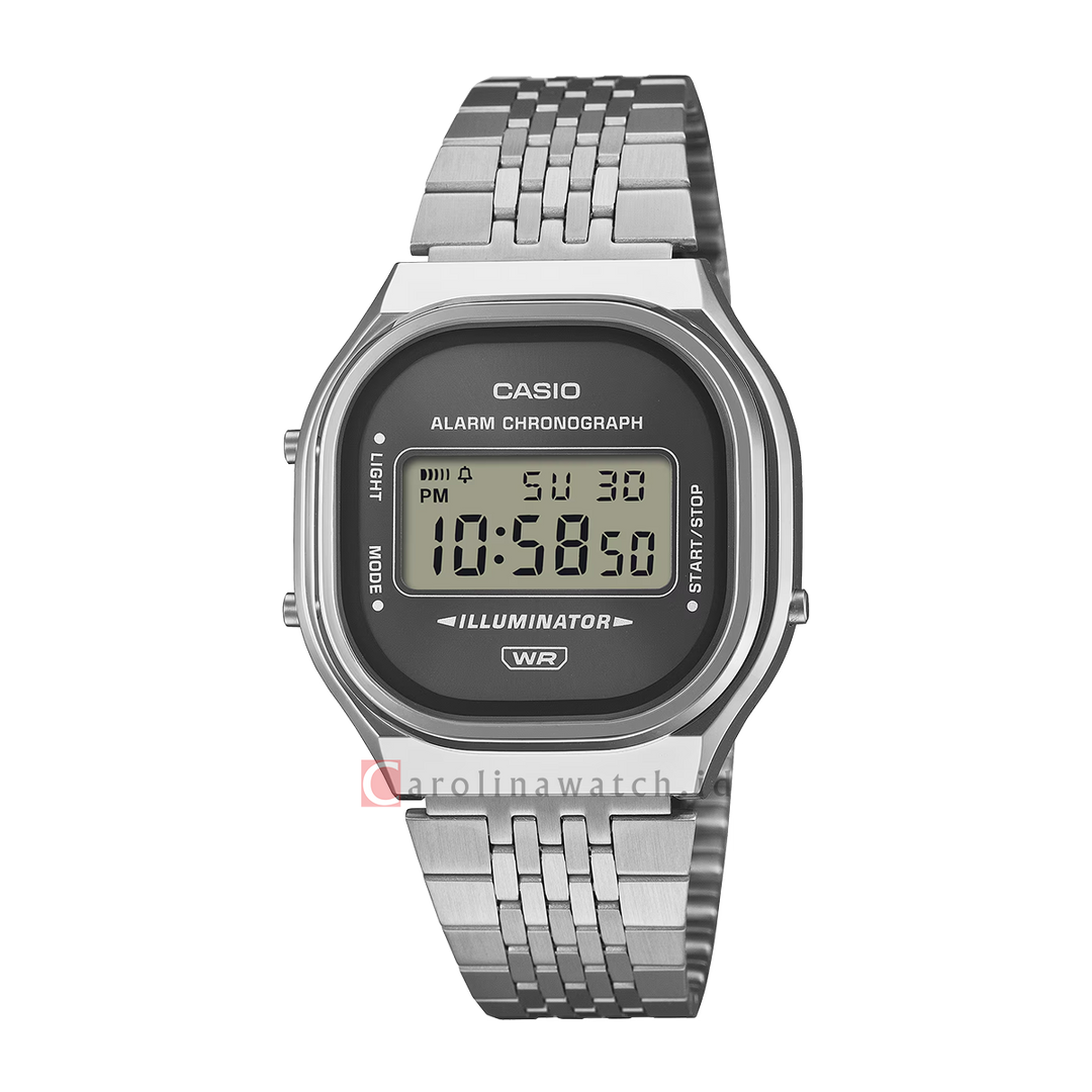 Jam Tangan Casio General A140WE-8A Unisex Digital Dial Stainless Steel Band