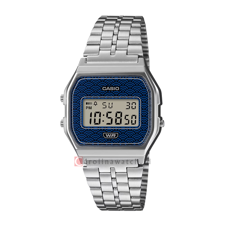 Jam Tangan Casio Vintage A159WEVJ-2D Unisex Digital Dial Stainless Steel Band