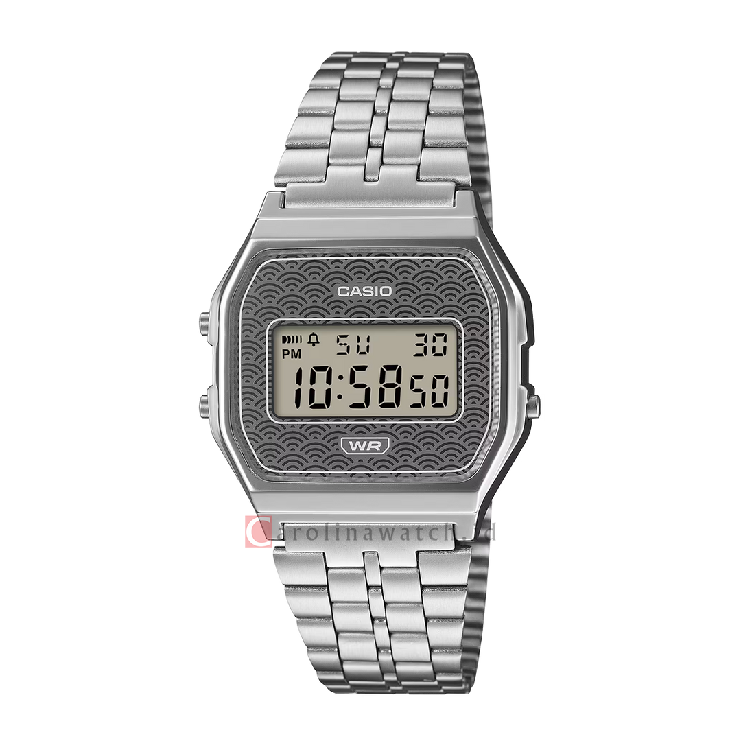 Jam Tangan Casio Vintage A159WEVJ-7D Unisex Digital Dial Stainless Steel Band