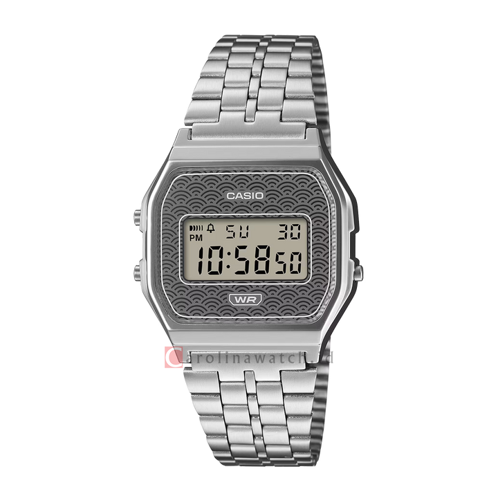 Jam Tangan Casio Vintage A159WEVJ-7D Unisex Digital Dial Stainless Steel Band