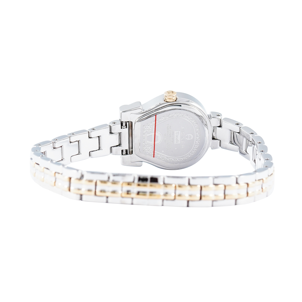 Jam Tangan AIGNER A167203 Women White Dial Dual Tone Stainless Steel Strap