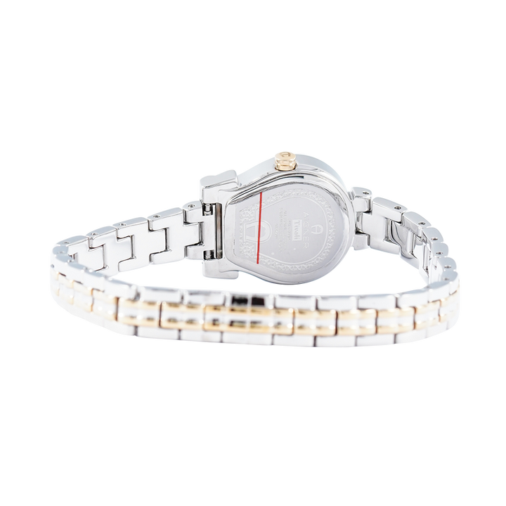 Jam Tangan AIGNER A167203 Women White Dial Dual Tone Stainless Steel Strap