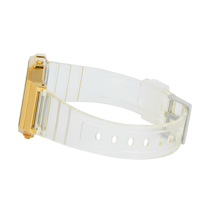 Jam Tangan Casio Vintage A168XESG-9A Unisex Digital Dial Transparent Resin Band