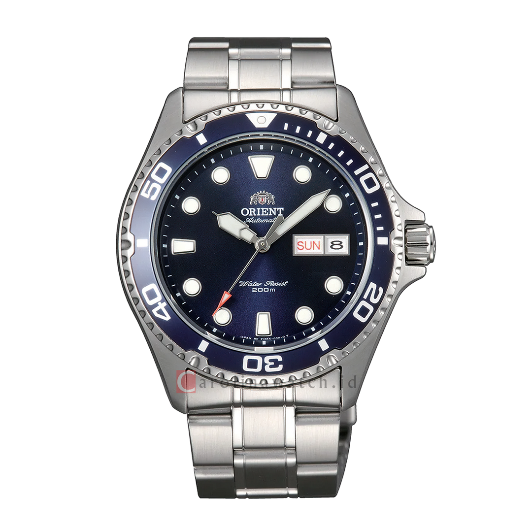 Jam Tangan Orient Diver Design AA02005D Men Blue Dial Stainless Steel Strap