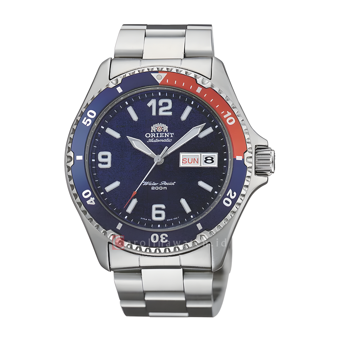 Jam Tangan Orient MAKO II AA02009D Men Blue Dial Stainless Steel Strap