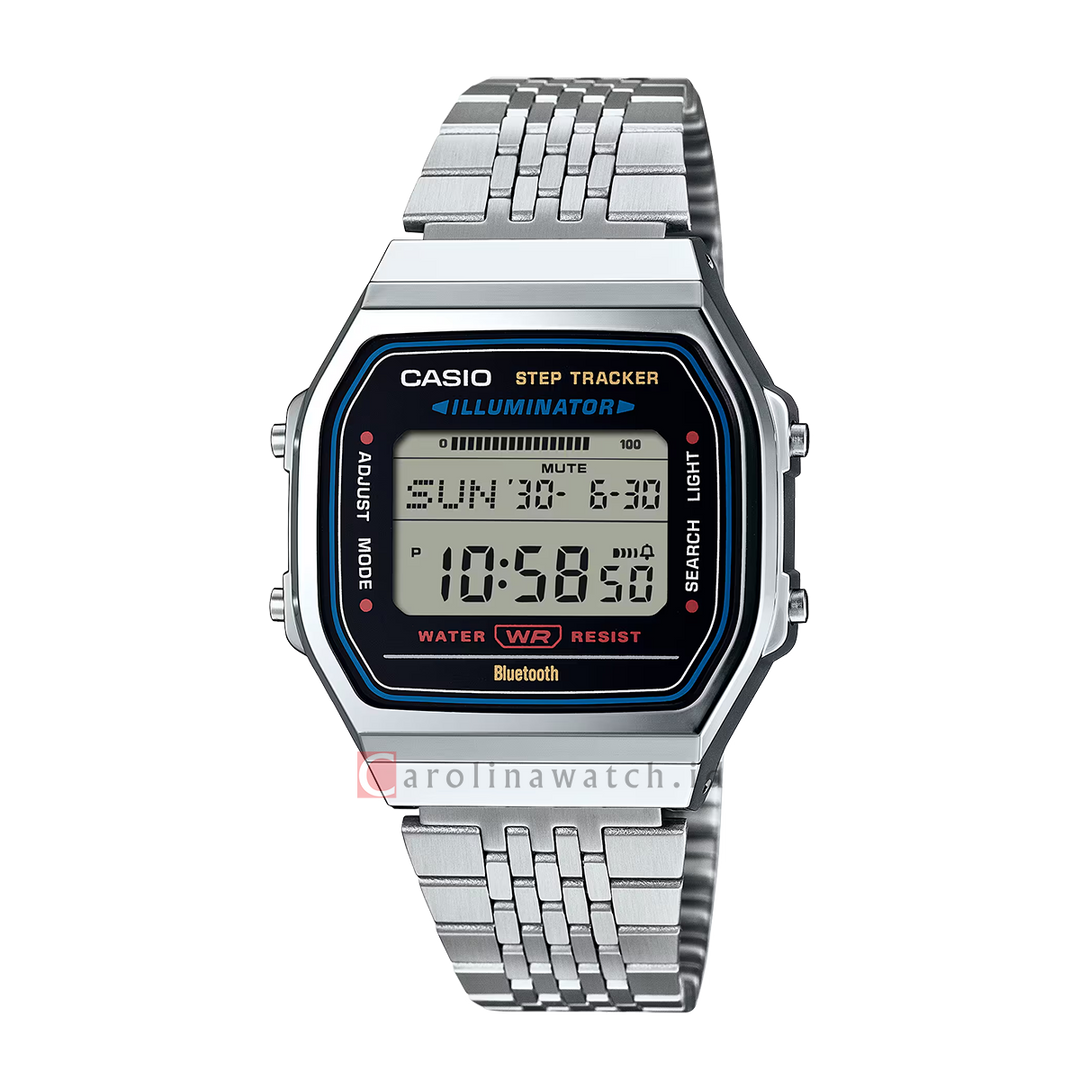 Jam Tangan Casio Vintage Casio Vintage ABL-100WE-1A Unisex Smartphone Link Digital Dial Stainless Steel Band