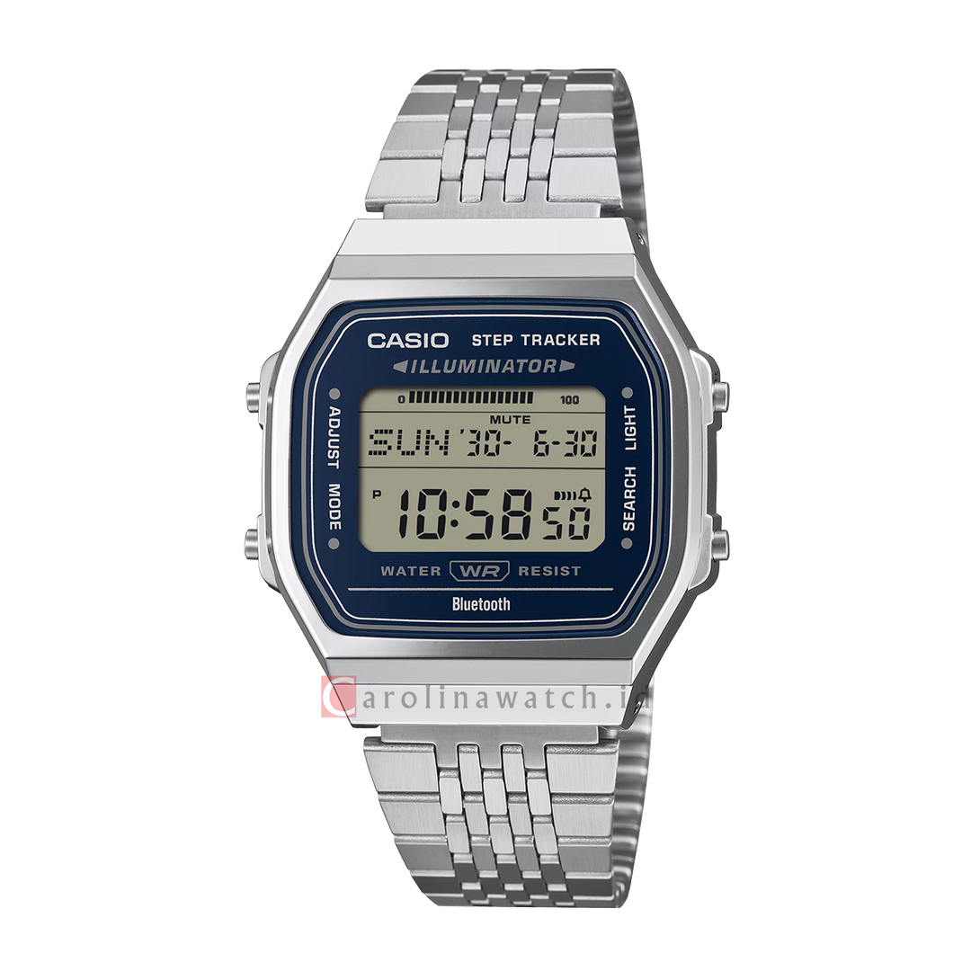 Jam Tangan Casio Vintage Casio Vintage ABL-100WE-2A Unisex Smartphone Link Digital Dial Stainless Steel Band