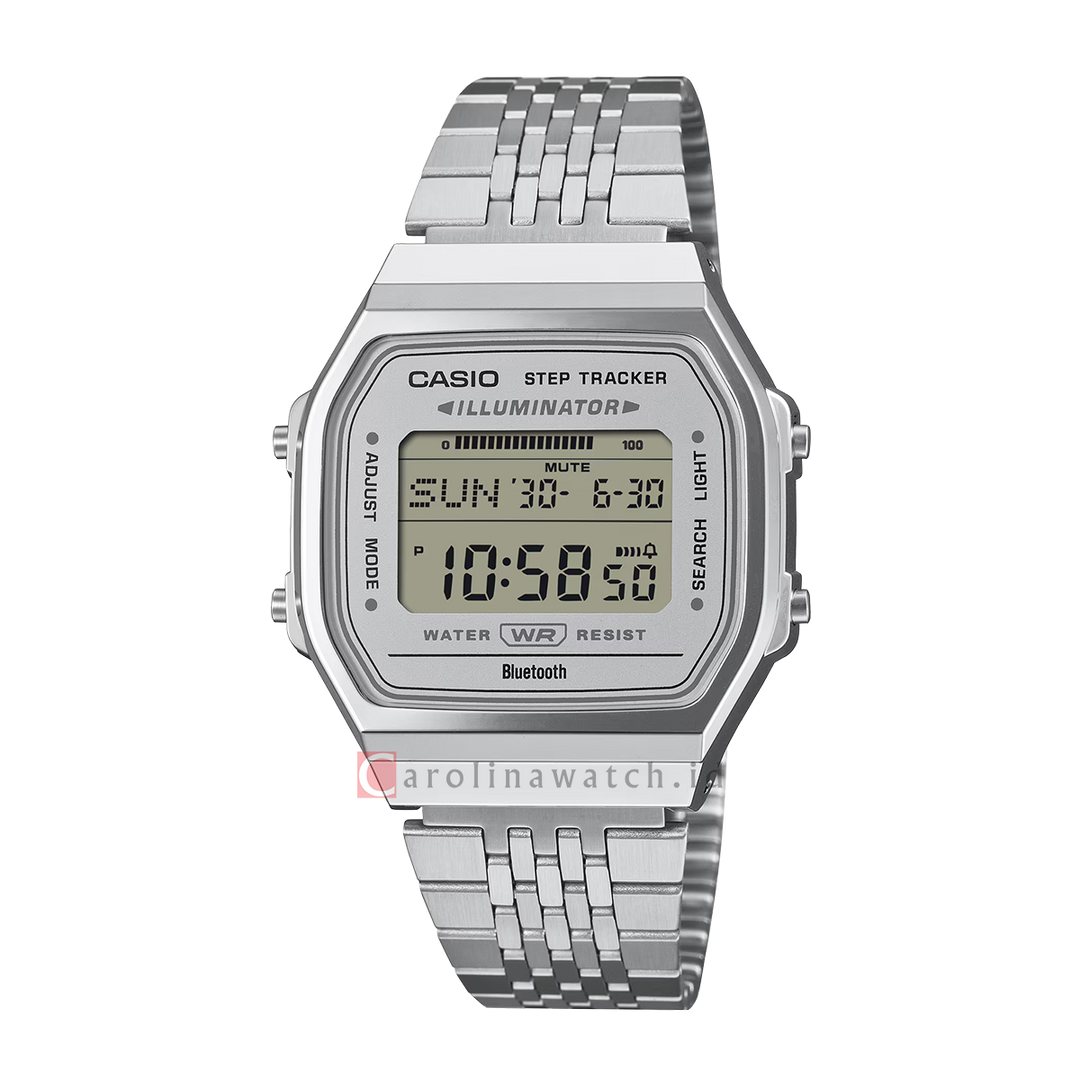 Jam Tangan Casio Vintage Casio Vintage ABL-100WE-7A Unisex Smartphone Link Digital Dial Stainless Steel Band