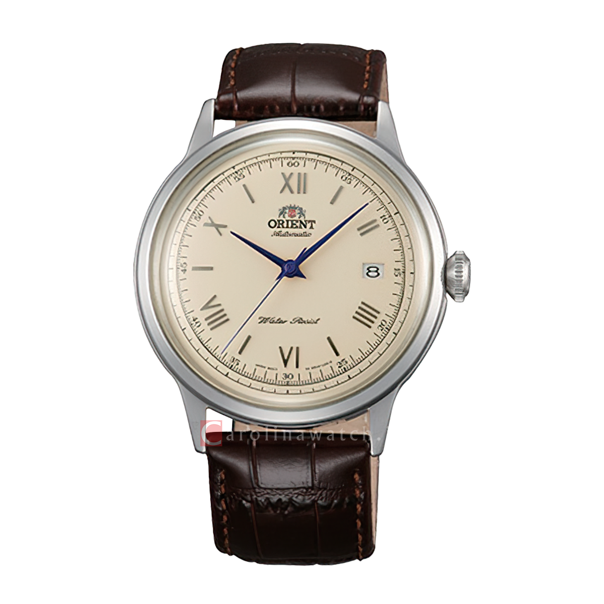 Jam Tangan Orient Classic Bambino AC00009N Men Gold Dial Brown Leather ...