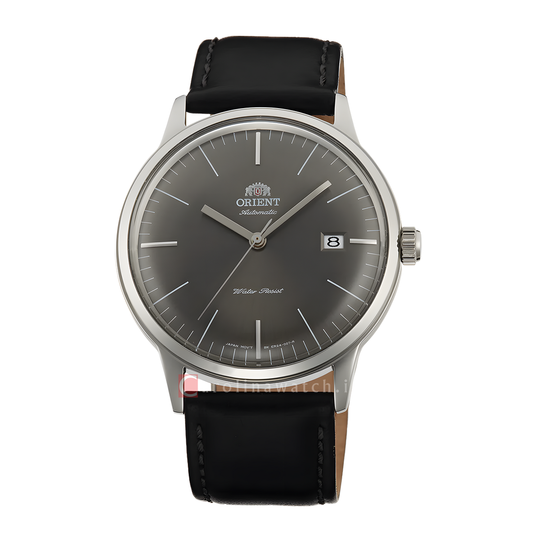 Jam Tangan Orient AC0000CA Classic Men Analog Dial Black Leather Strap