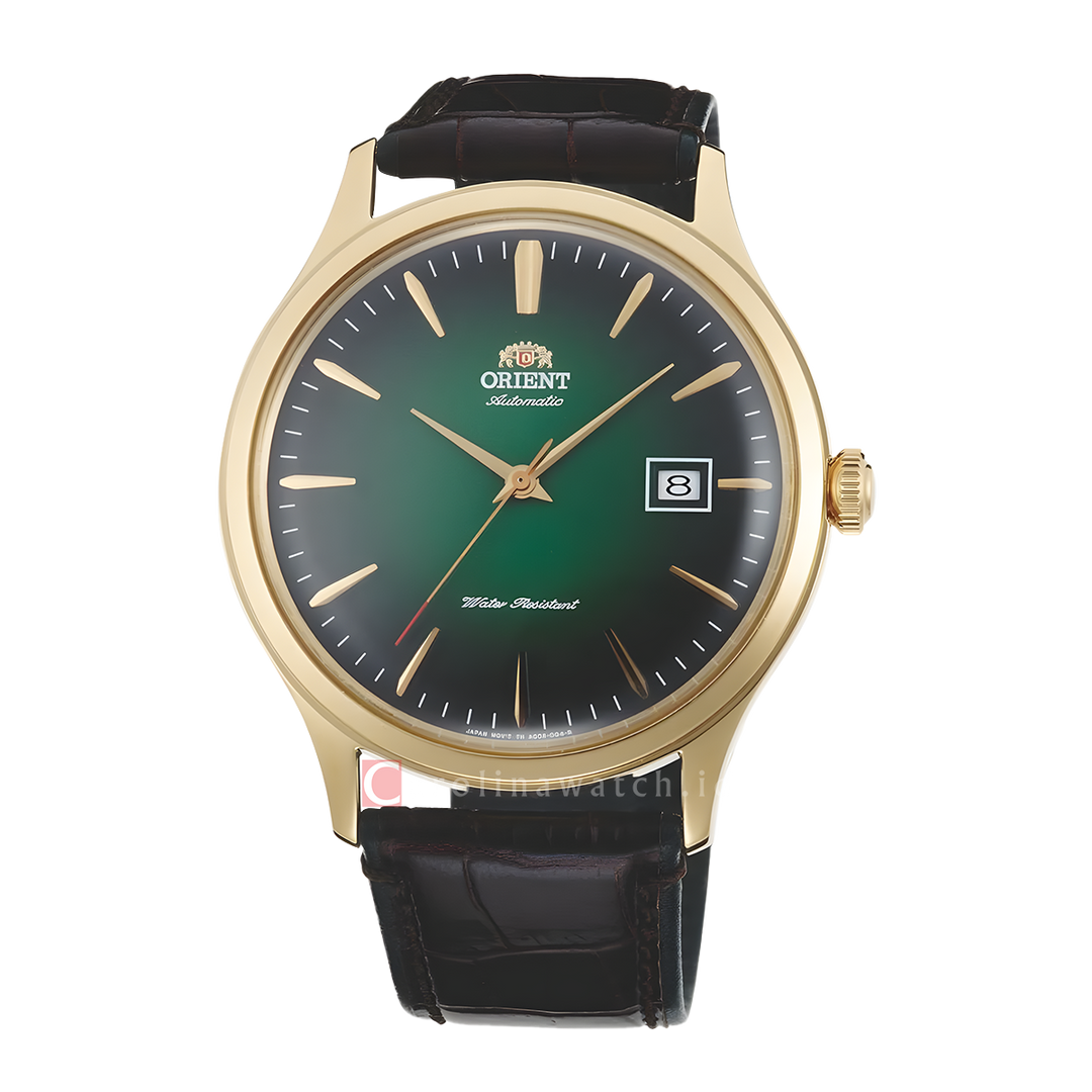 Jam Tangan Orient AC08002F Classic Automatic  Men Green Dial Black Leather Strap