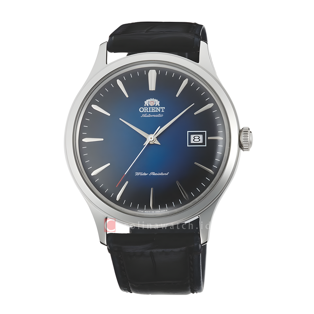 Jam Tangan Orient AC08004D Classic Automatic  Men Blue Dial Black Leather Strap