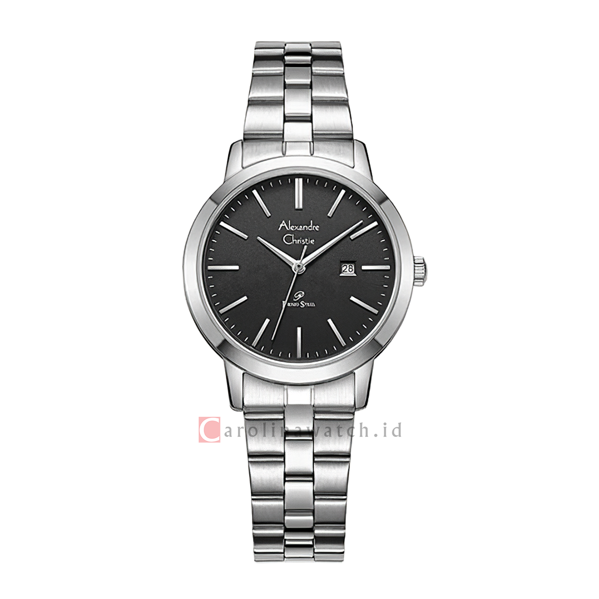 Jam Tangan Alexandre Christie AC 1007 LDBSSBA Women Black Dial Stainle ...