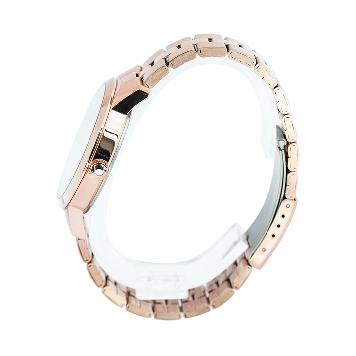 Jam Tangan Alexandre Christie Primo Steel AC 1007 MDBRGSL Men White Dial Rose Gold Stainless Steel Strap