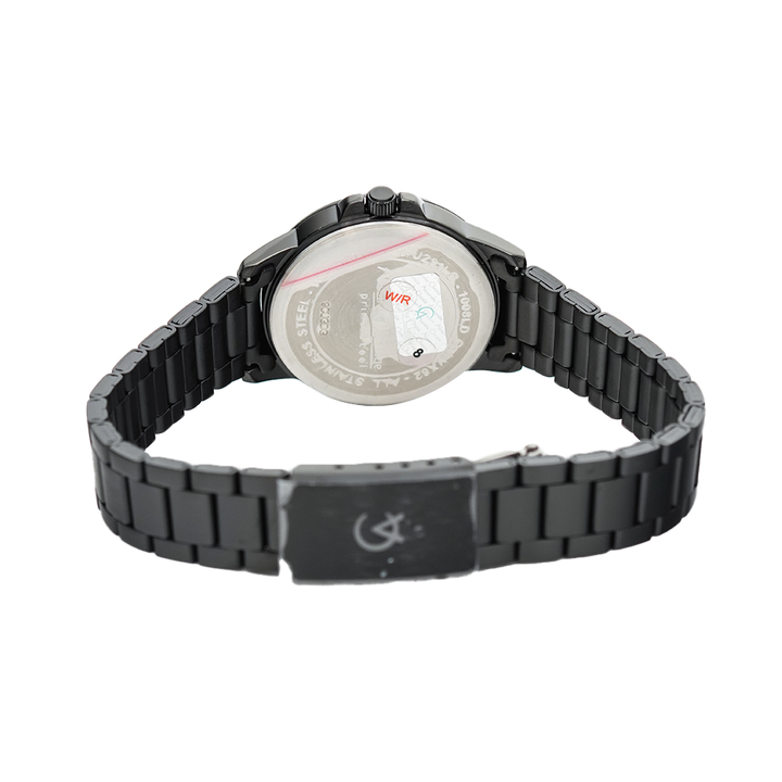 Jam Tangan Alexandre Christie Primo Steel AC 1008 LDBIPBA Women Black Dial Black Stainless Steel Strap
