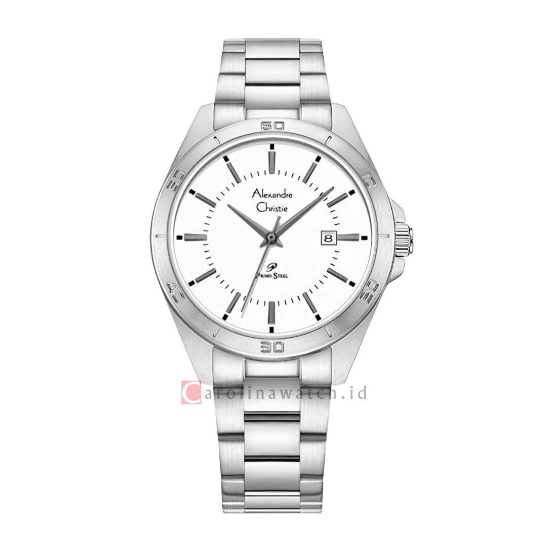 Jam Tangan Alexandre Christie Primo Steel AC 1011 LDBSSSLBA Women Silver Dial Stainless Steel Strap