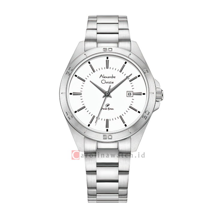 Jam Tangan Alexandre Christie Primo Steel AC 1011 LDBSSSLBA Women Silver Dial Stainless Steel Strap