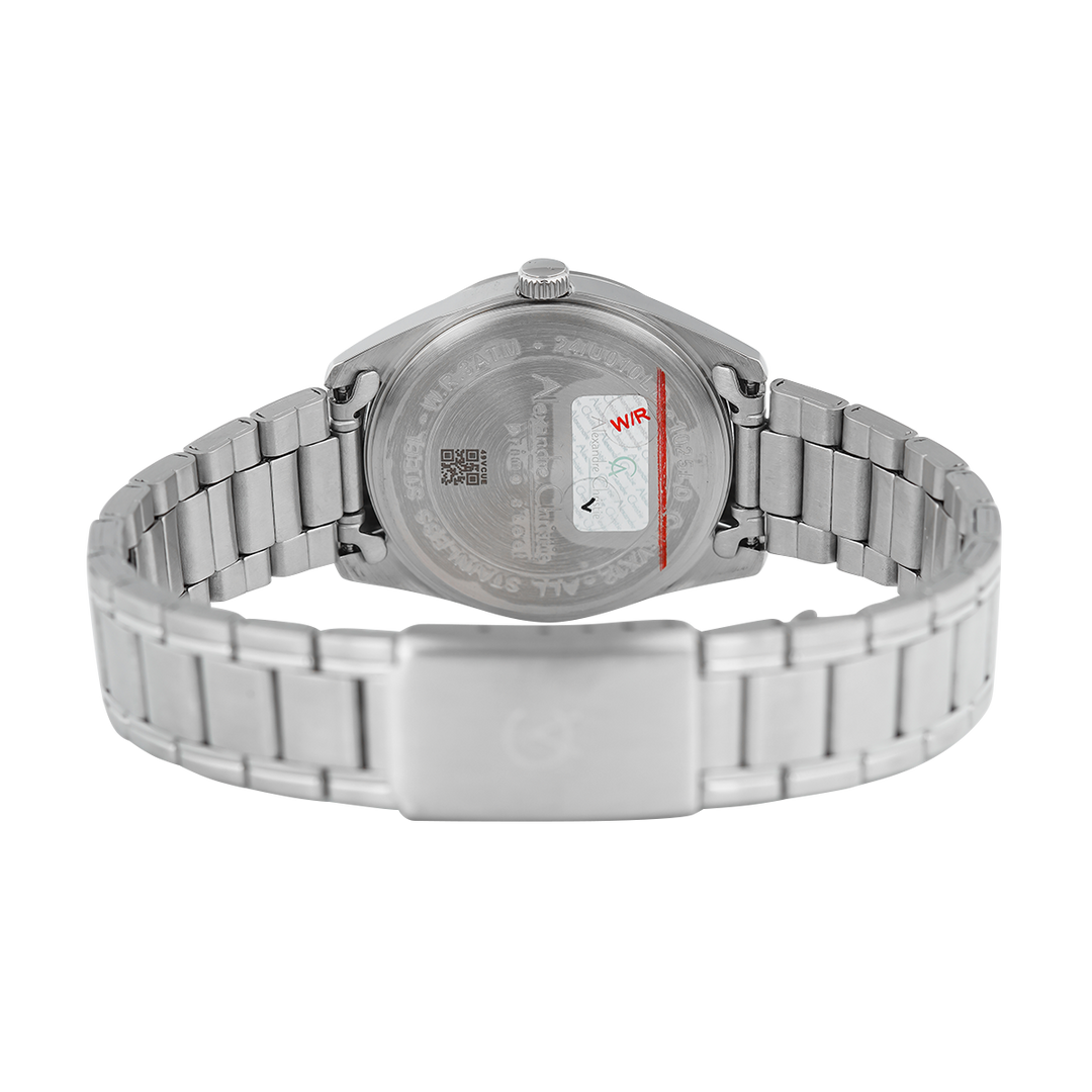 Jam Tangan Alexandre Christie Primo Steel AC 1025 LDBSSSLBA Women White Dial Stainless Steel Strap