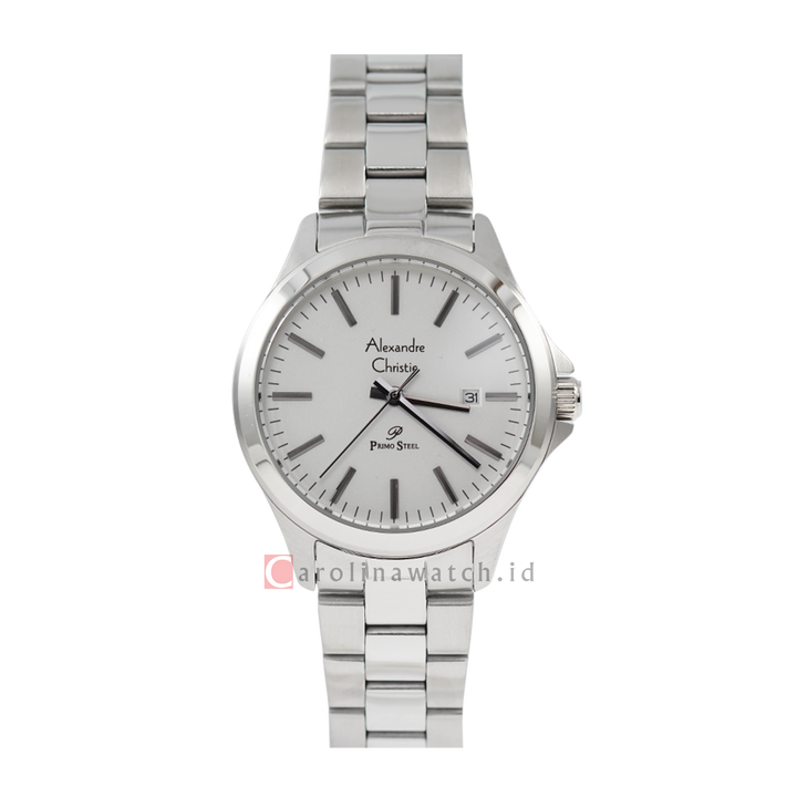 Jam Tangan Alexandre Christie Primo Steel AC 1026 LDBSSSL Women Silver Dial Stainless Steel Strap