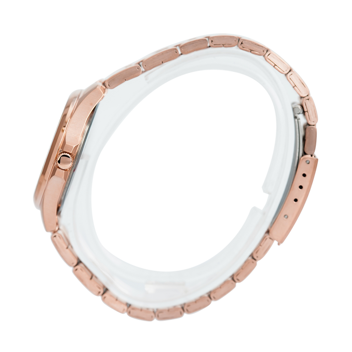 Jam Tangan Alexandre Christie Primo Steel AC 1029 LDBRGSL Women Silver Dial Rose Gold Stainless Steel Strap