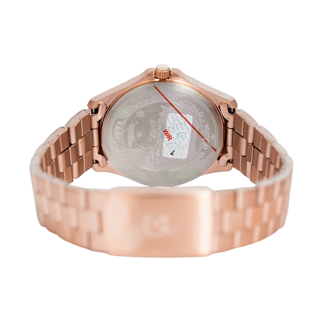 Jam Tangan Alexandre Christie Primo Steel AC 1029 LDBRGSL Women Silver Dial Rose Gold Stainless Steel Strap