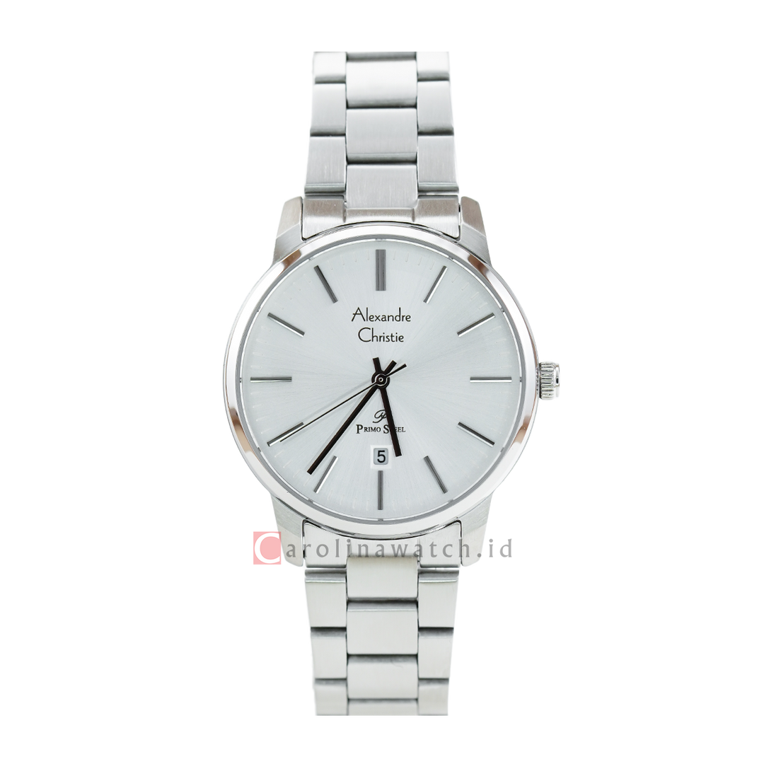 Jam Tangan Alexandre Christie Primo Steel AC 1030 LDBSSSL Women Silver Dial Stainless Steel Strap