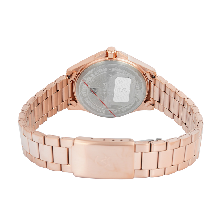 Jam Tangan Alexandre Christie Primo Steel AC 1031 LDBRGSL Women Silver Dial Rose Gold Stainless Steel Strap