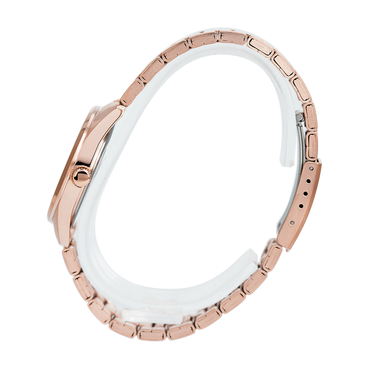 Jam Tangan Alexandre Christie Primo Steel AC 1035 LDBRGLN Women Rose Gold Dial Rose Gold Stainless Steel Strap