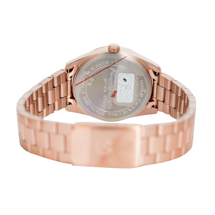 Jam Tangan Alexandre Christie Primo Steel AC 1035 LDBRGLN Women Rose Gold Dial Rose Gold Stainless Steel Strap