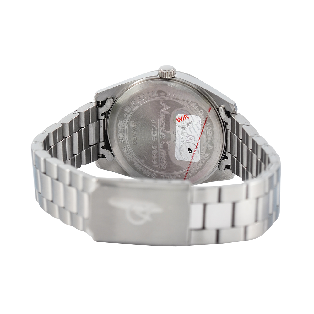 Jam Tangan Alexandre Christie Primo Steel AC 1035 LDBSSBA Women Black Dial Stainless Steel Strap