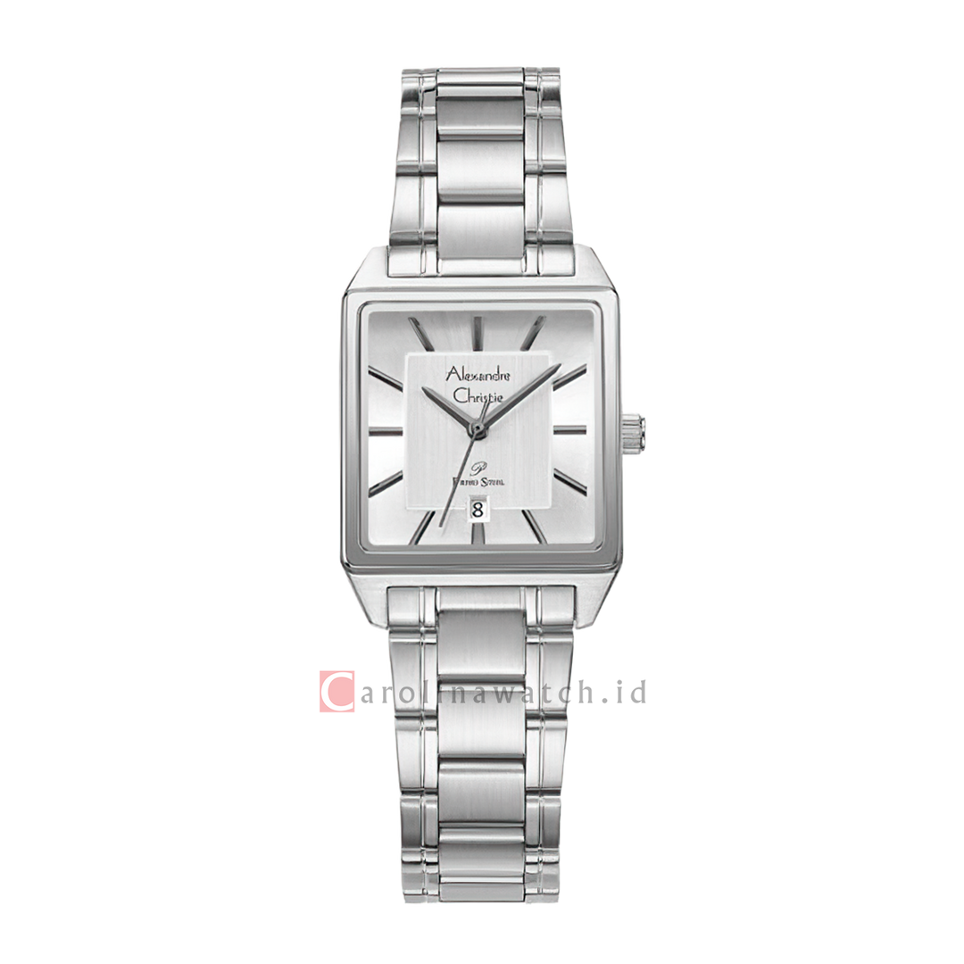 Jam Tangan Alexandre Christie Primo Steel AC 1038 LDBSSSL Women Silver Dial Stainless Steel Strap